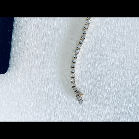 Gold-diamonds bracelet - Picture 2 of 4